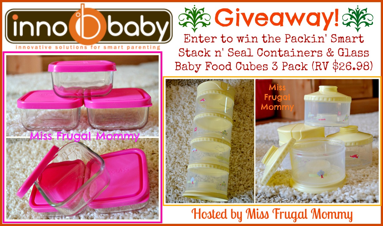 Innobaby Glass Baby Food Cubes & Packin’ Smart Giveaway