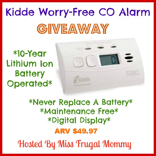 Kidde Worry-Free Co Alarm Giveaway