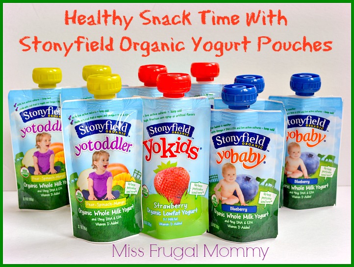 Healthy Snack Time With Stonyfield Organic Yogurt Pouches #MC