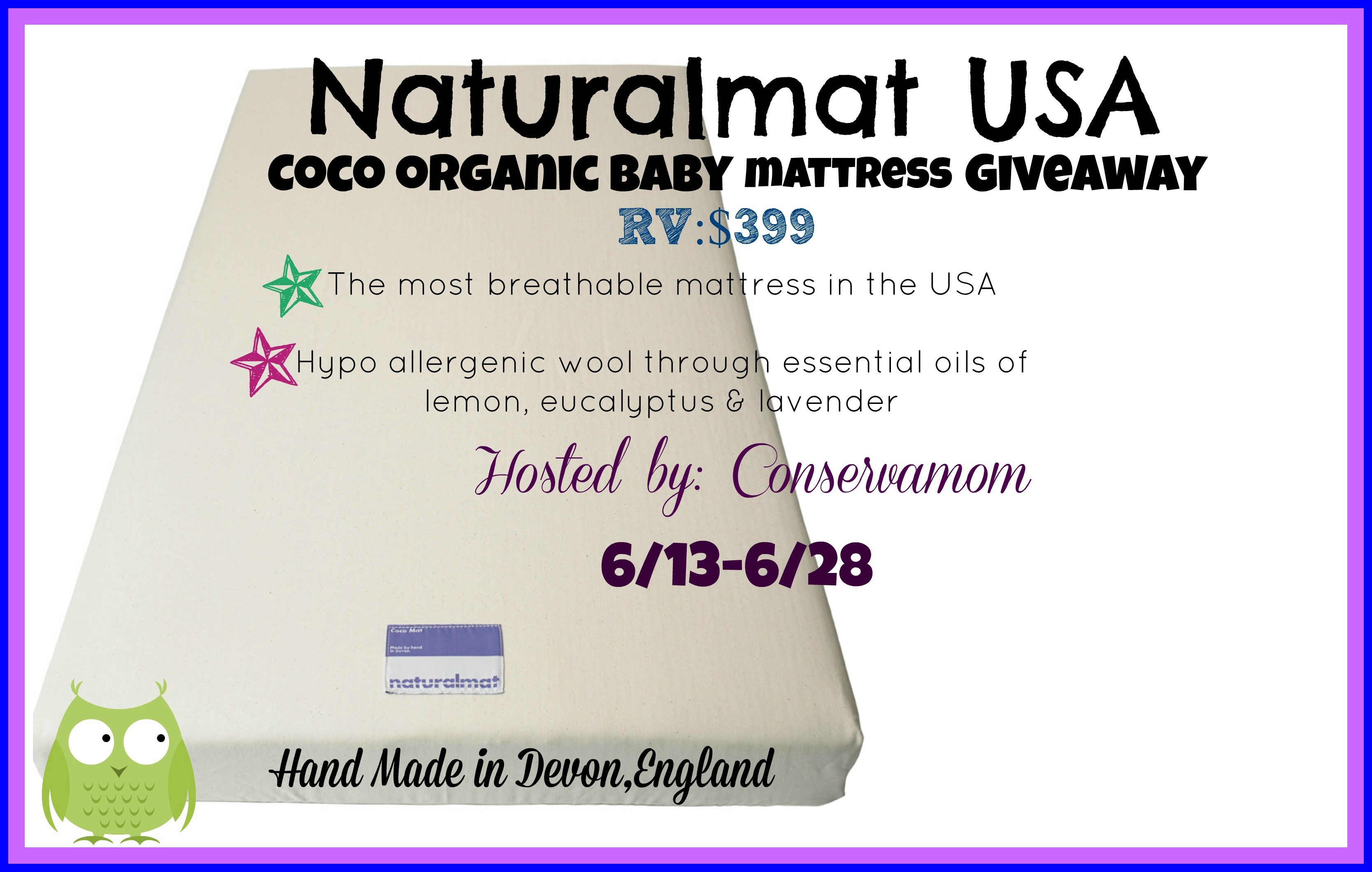 Naturalmat Organic Baby Mattress Giveaway