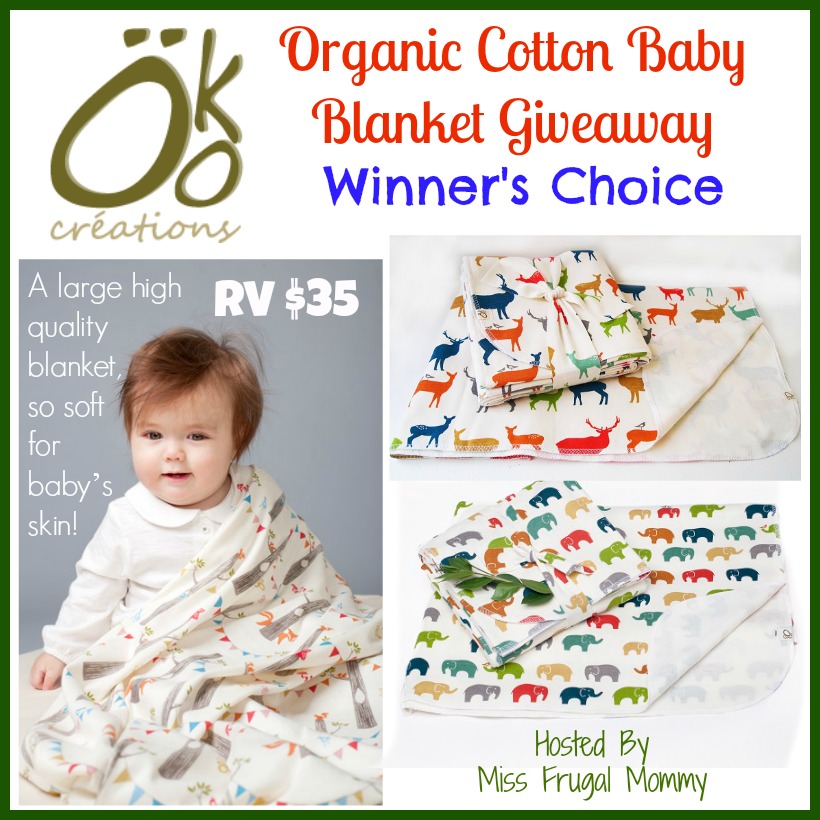 Öko créations Organic Cotton Baby Blanket Giveaway