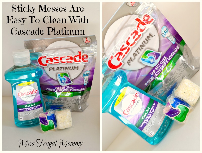 Sticky Messes Are Easy To Clean With Cascade Platinum #cascadeshiningreviews