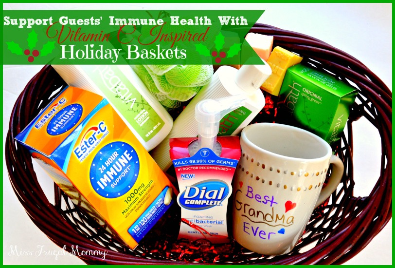 Support Guests' Immune Health With Vitamin C Inspired Holiday Baskets (Plus DIY Coffee Mugs) 