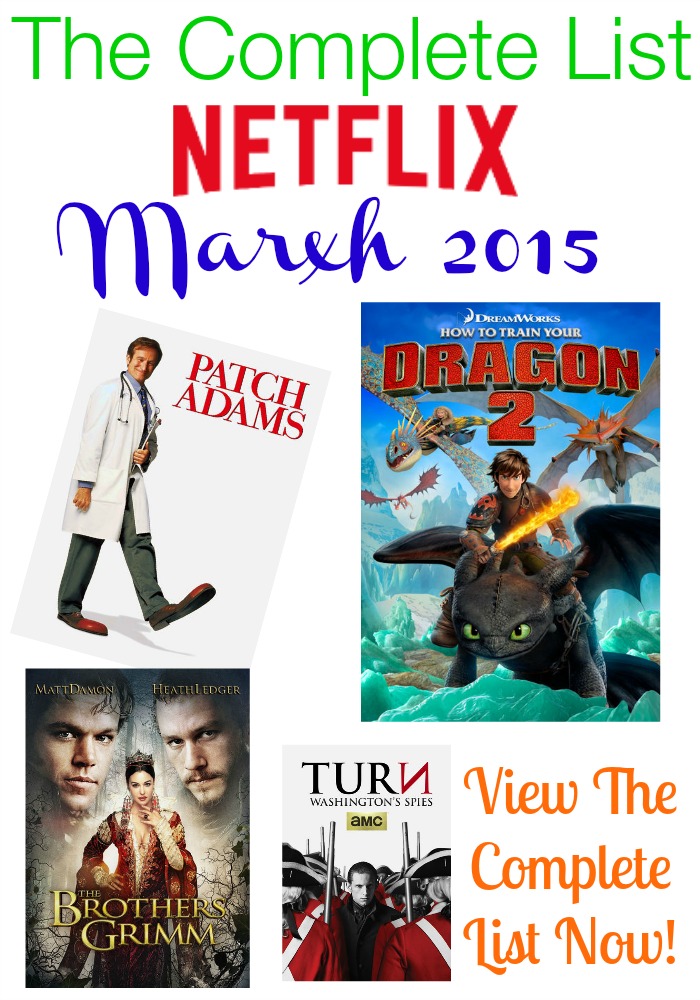 The Complete List of Netflix March 2015 Titles