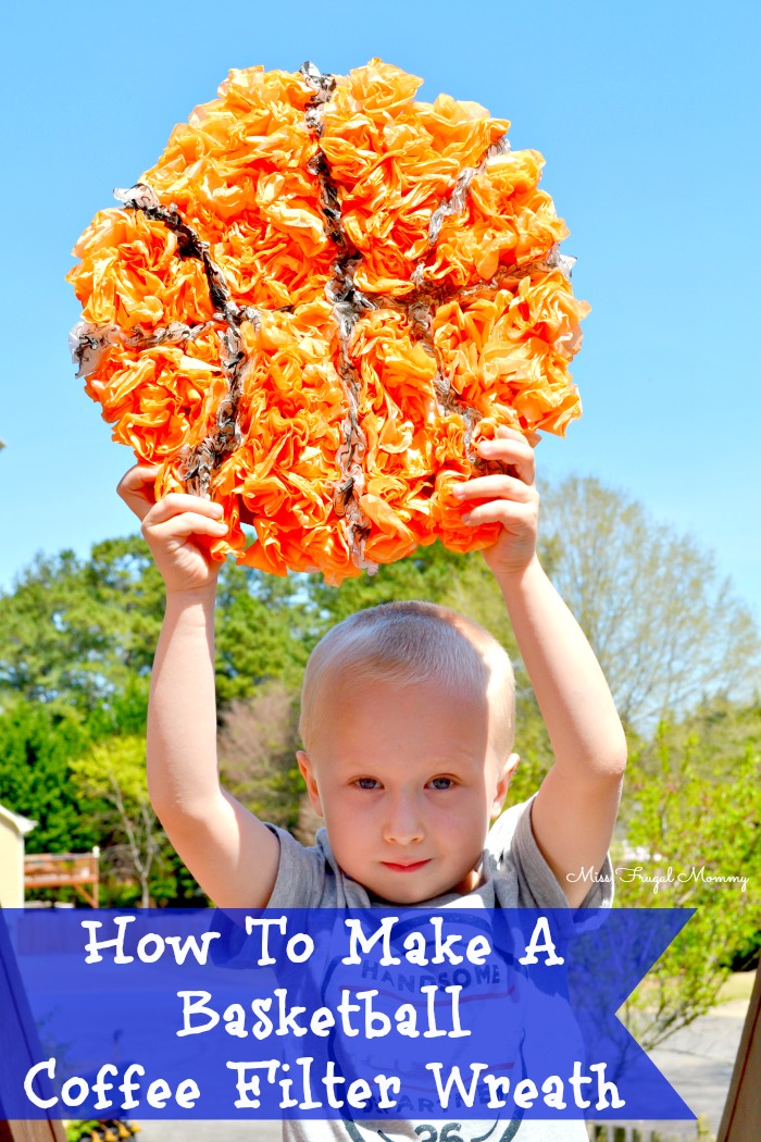 How To Make A Basketball Coffee Filter Wreath #FinalFourPack #CollectiveBias