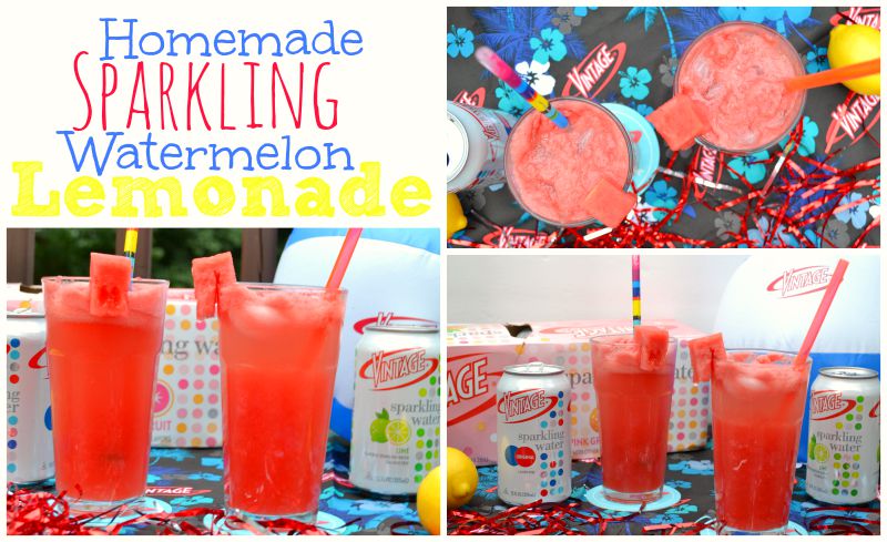 Homemade Sparkling Watermelon Lemonade