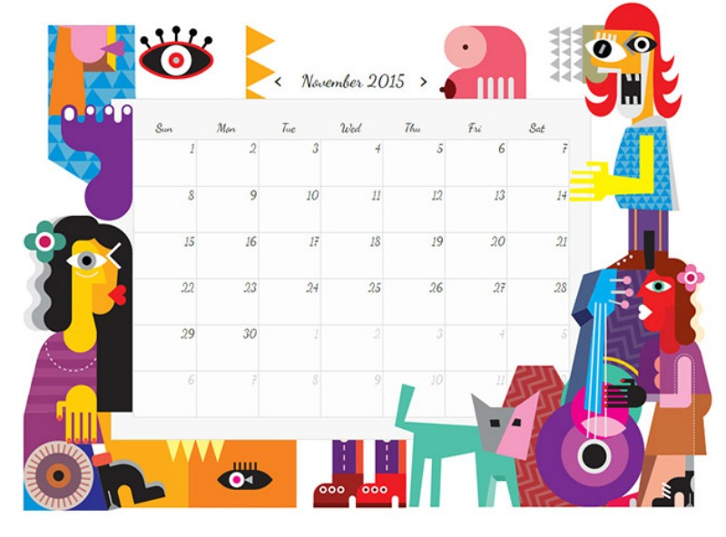 Brighten Up Your Day With Beautiful Calendar