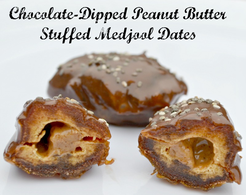 Chocolate-Dipped Peanut Butter Stuffed Medjool Dates