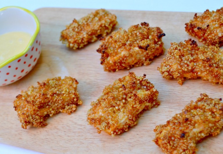 Quinoa Crusted Tofu Nuggets Miss Frugal Mommy