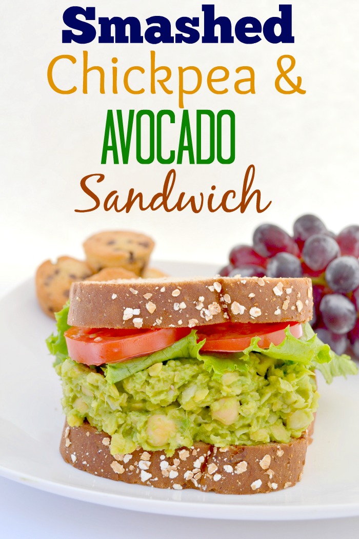 Smashed Chickpea and Avocado Sandwich