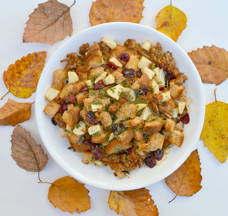 Apple, Cranberry and Sausage Stuffing