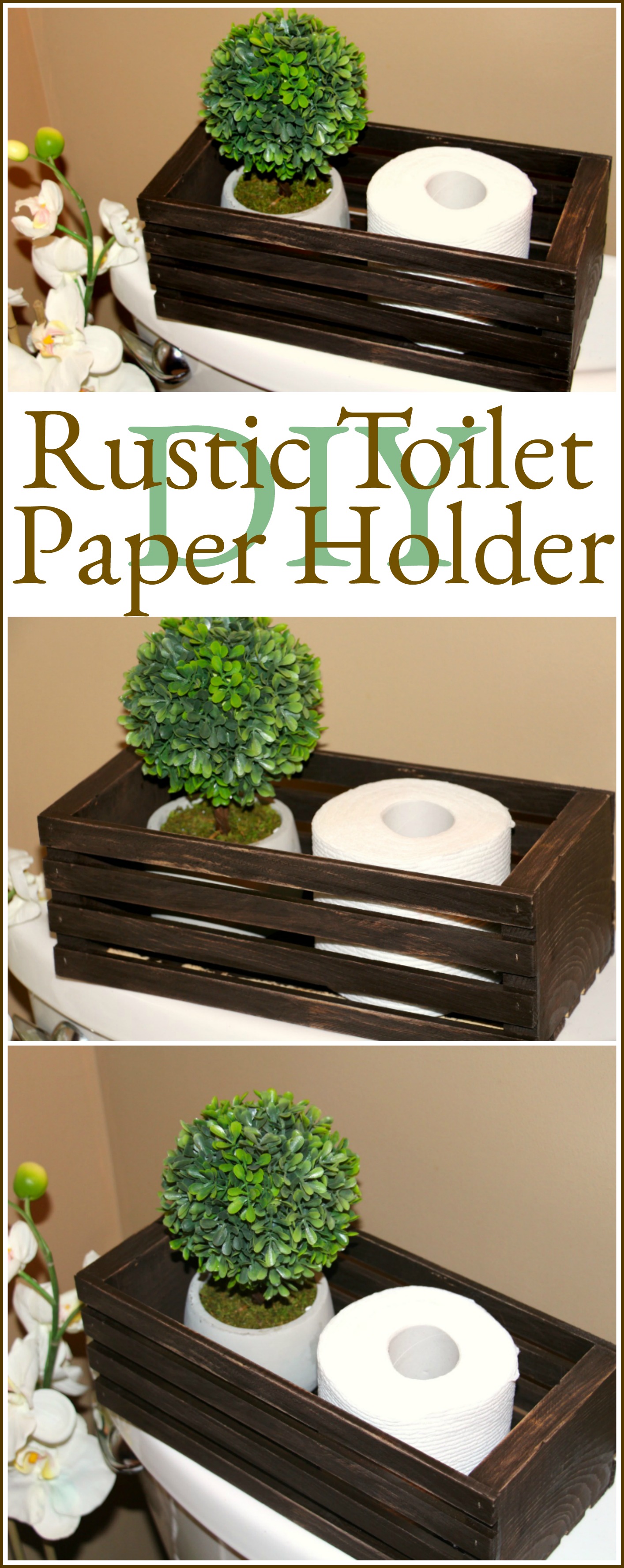 DIY Rustic Toilet Paper Holder
