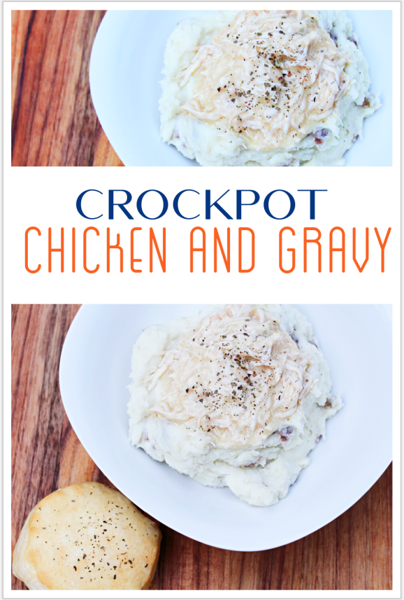 EASY Crockpot Chicken & Gravy Recipe