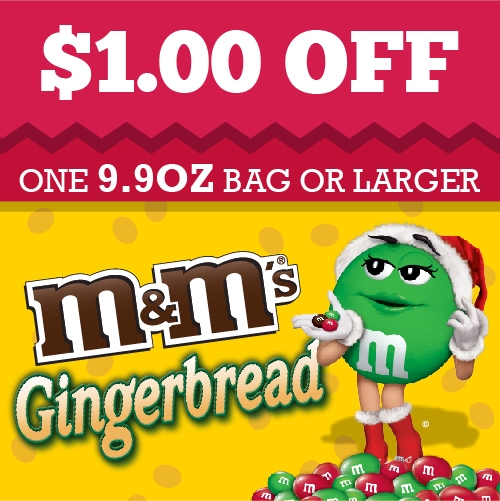 $1 OFF Gingerbread M&Ms Coupon & Holiday Decorating Ideas
