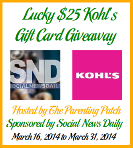 2014-03-16 Lucky $25 Kohl's Gift Card Giveaway (2)