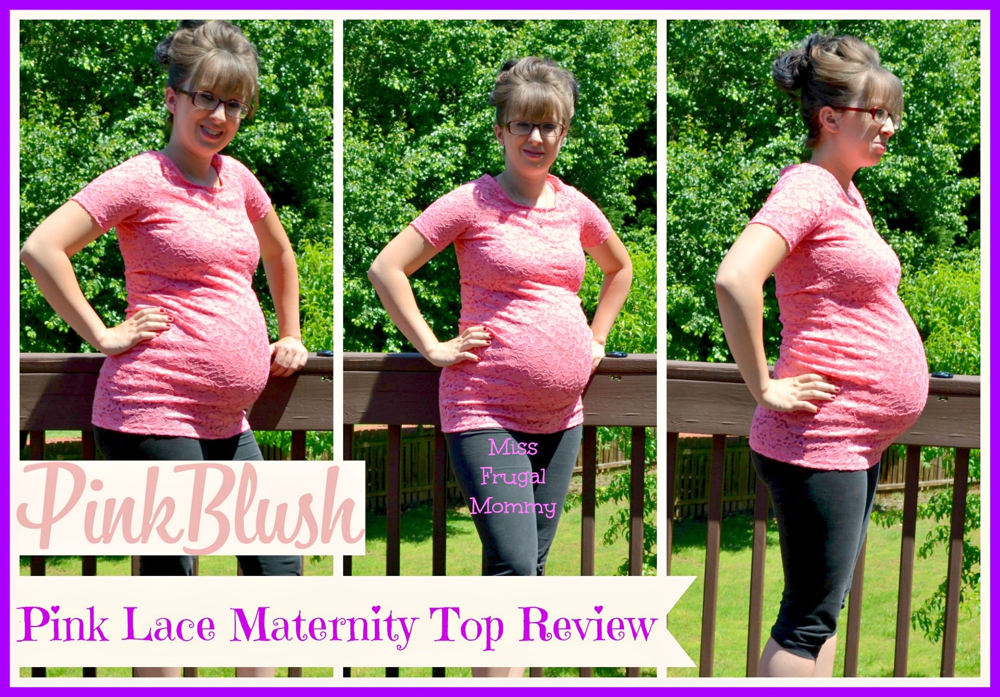 PinkBlush Pink Lace Fitted Maternity Top Review