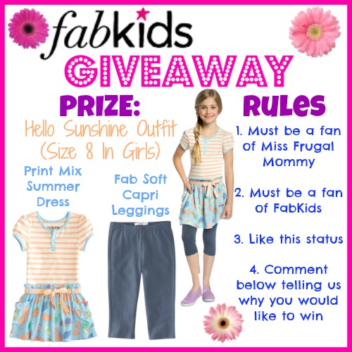 *Flash Giveaway* FabKids Hello Sunshing Outfit
