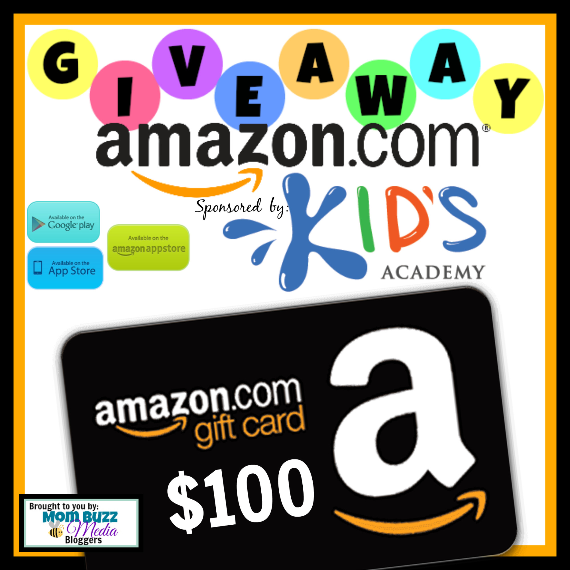 Kid's Academy $100 Amazon Giveaway (2 Wiiners) #SmartKidsWin #MomBuzz