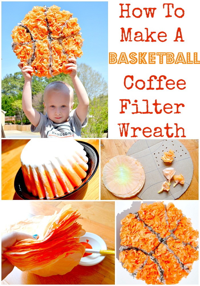 How To Make A Basketball Coffee Filter Wreath #FinalFourPack #CollectiveBias 