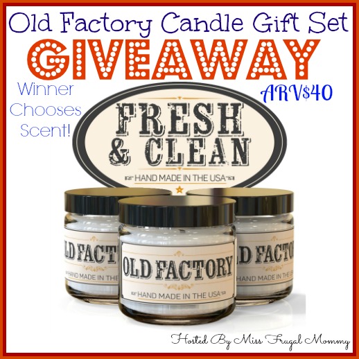 Enter To Win A Old Factory Candles Gift Set