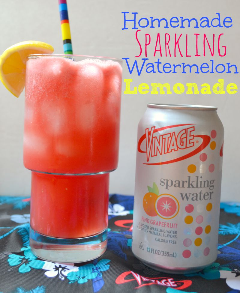 Homemade Sparkling Watermelon Lemonade