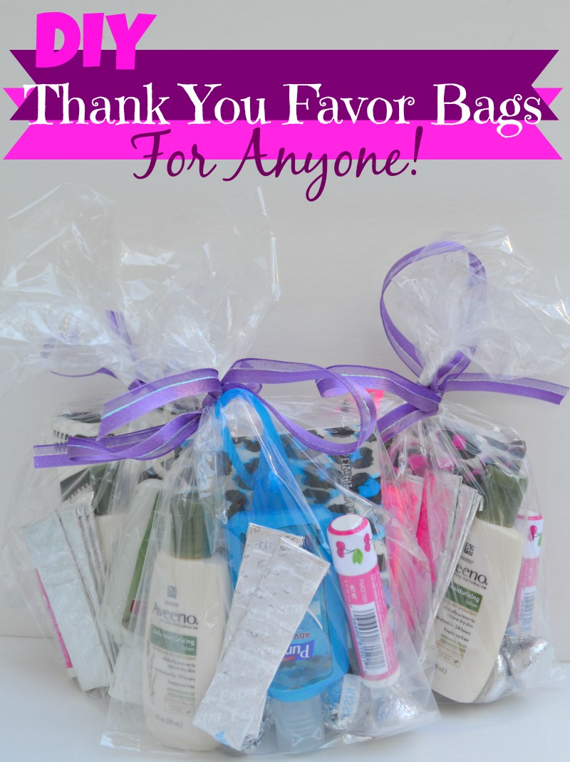 DIY Thank You Favor Bags For Anyone!