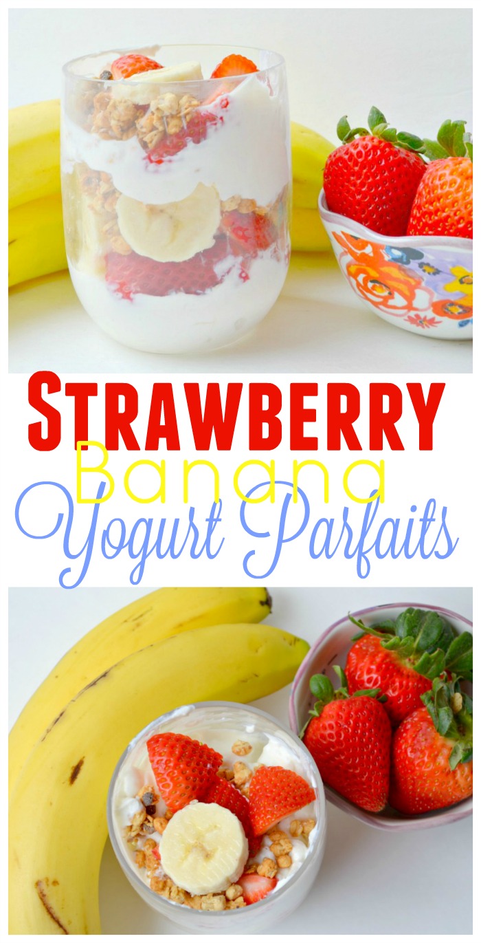 Strawberry Banana Yogurt Parfaits