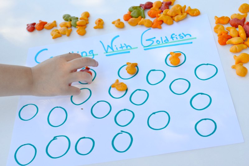Learning How To Count With Goldfish Crackers
