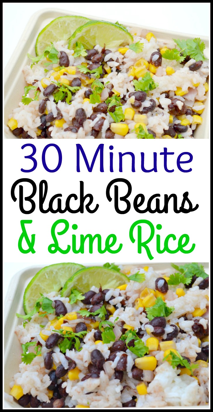 30 Minute Black Beans and Lime Rice
