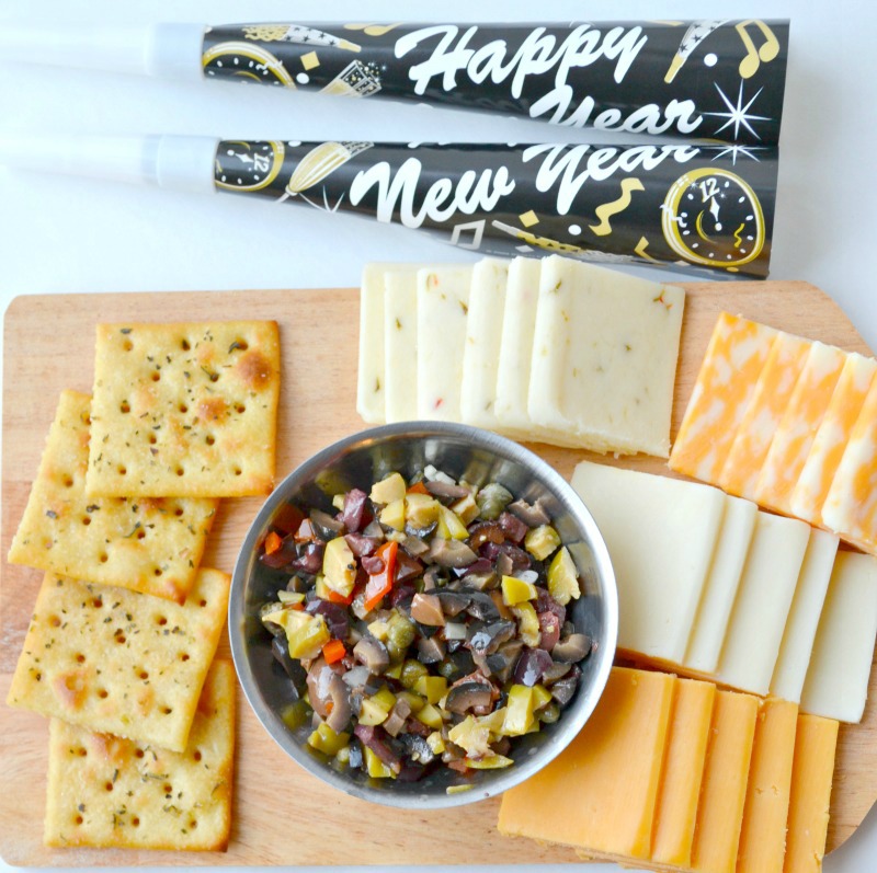 A Must Have New Year’s Dish: Cheese, Tapenade & Seasoned Buttery Crackers