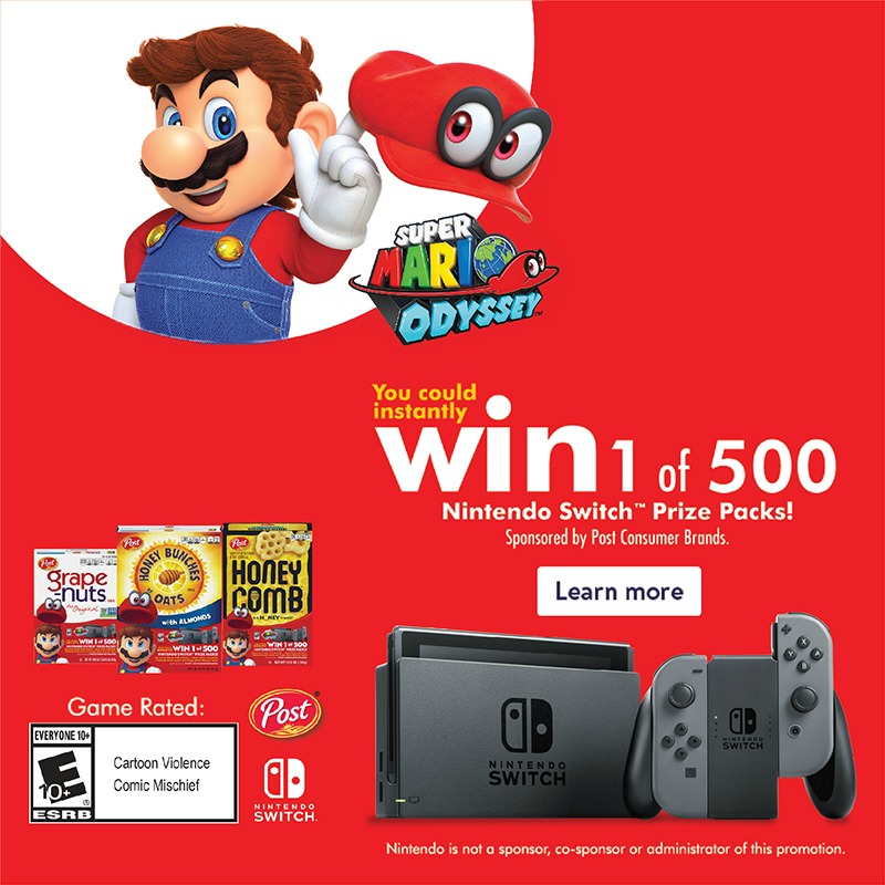 Enter to Win 1 of 500 Nintendo Switch Prize Packs!